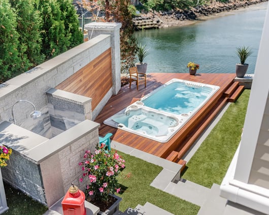 Hydropool-swim-spa-garden