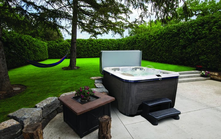 hydropool-self-cleaning-hot-tub-garden-install