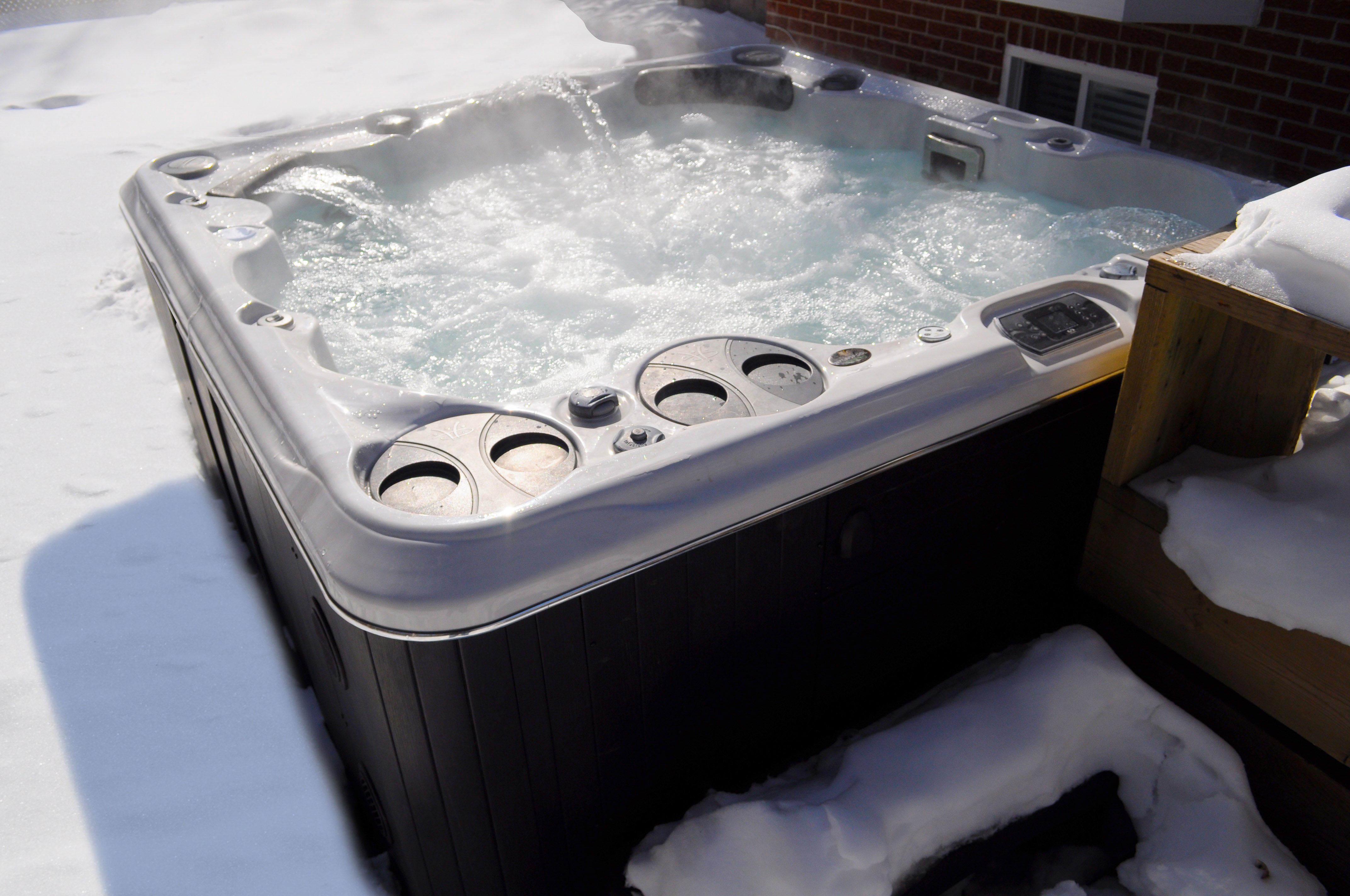 Hot tub in snow