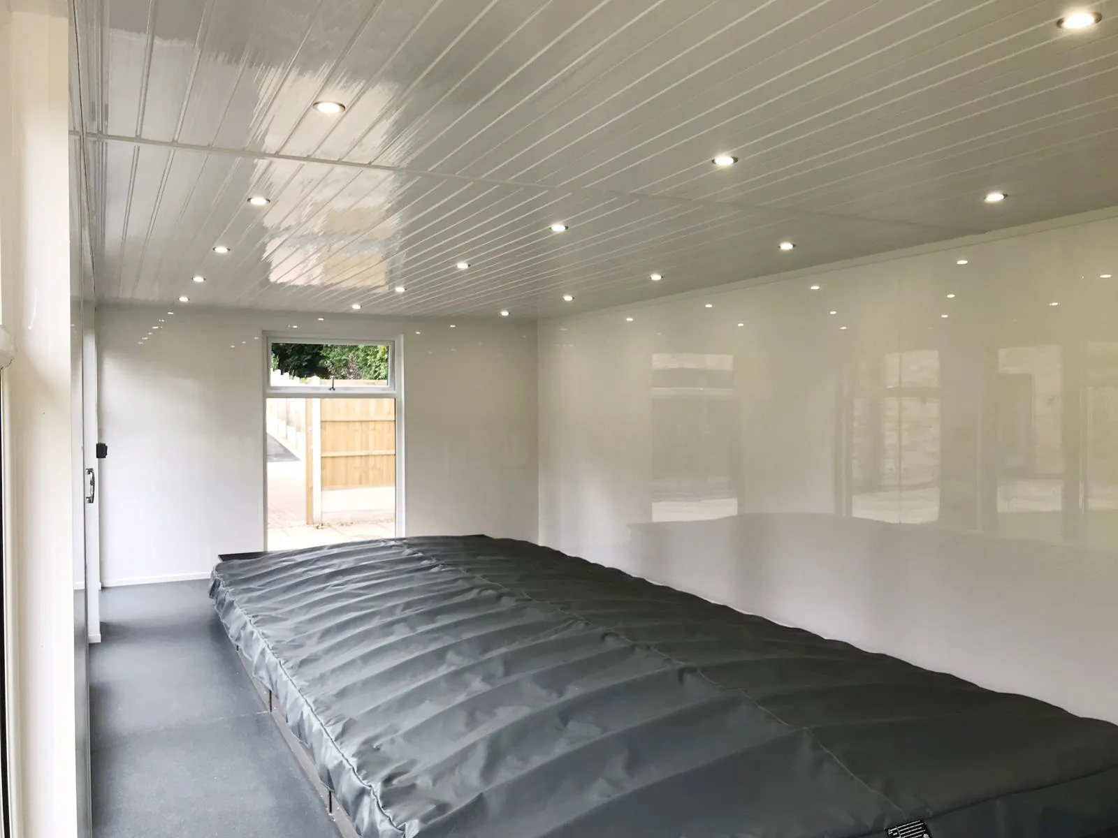 Cabin Master Swim Spa and Pool Garden Room Inside View