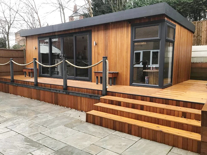 Cabin Master Cedar Swim Spa and Pool Garden Room 